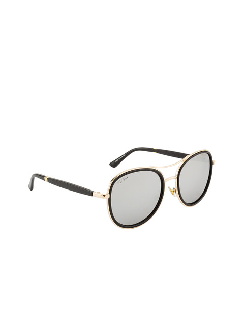 

Ted Smith Women Grey Lens & Gold-Toned Aviator Sunglasses UV Protected TS-NJ1006/S_BLK/SIL