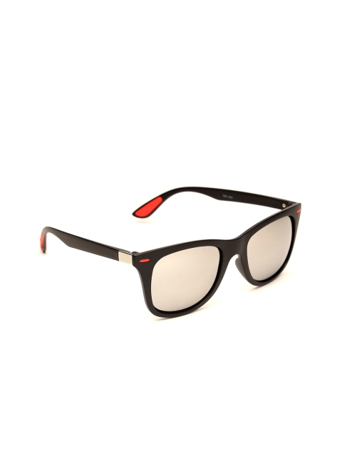 

FUZOKU Men Mirrored Lens & Black Wayfarer Sunglasses with Polarised Lens FZKSS2020SG0161, Beige