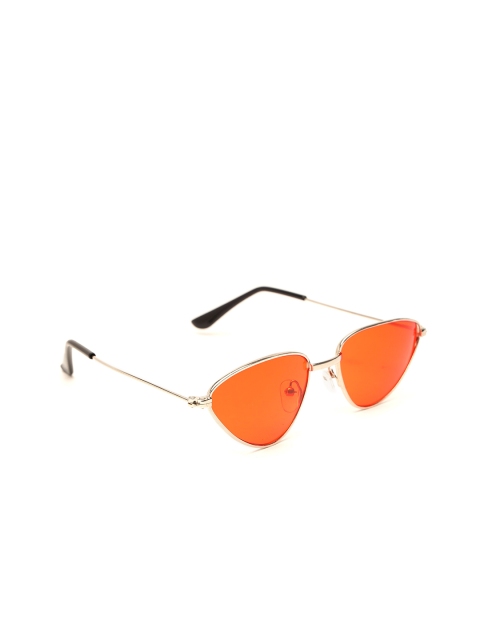 

FUZOKU Men Orange Lens Triangular Sunglasses with Polarised Lens FZKSS2020SG0121