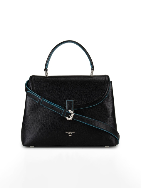 

Da Milano Black Solid Satchel