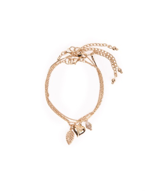 

FOREVER 21 Set Of 3 Gold-Toned Charm Bracelet