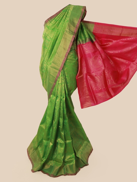 

Pothys Green Pure Silk Woven Design Mysore Silk Saree