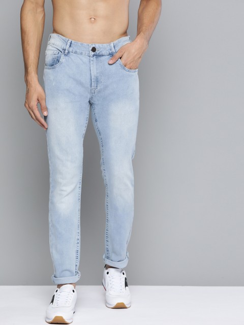

HERE&NOW Men Blue Solid Skinny Fit Light Fade Jeans