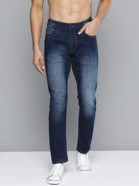 

HERE&NOW Men Navy Blue Slim Fit Light Fade Stretchable Jeans