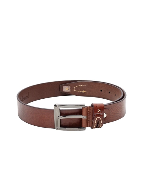 

Teakwood Leathers Men Brown Textured Belt