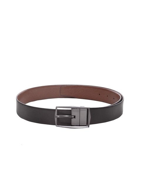 

Teakwood Leathers Men Black & Brown Solid Reversible Belt