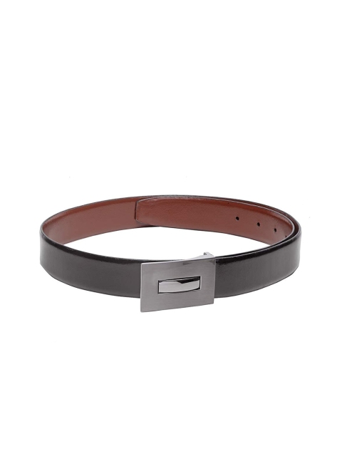 

Teakwood Leathers Men Black Leather Textured Belt