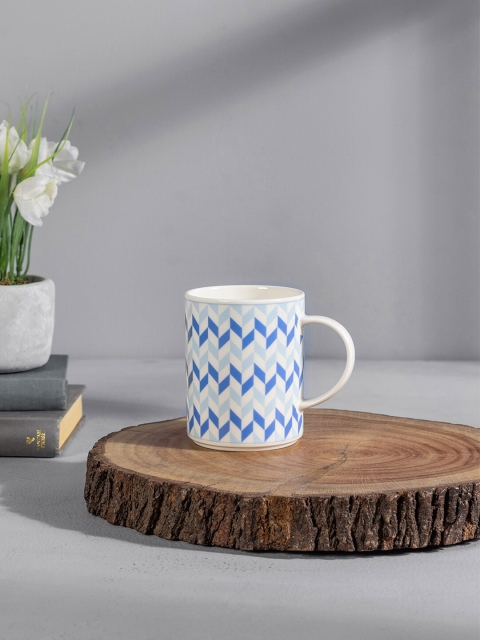 

Pure Home and Living Set of 2 Blue & White Printed Ceramic Cups