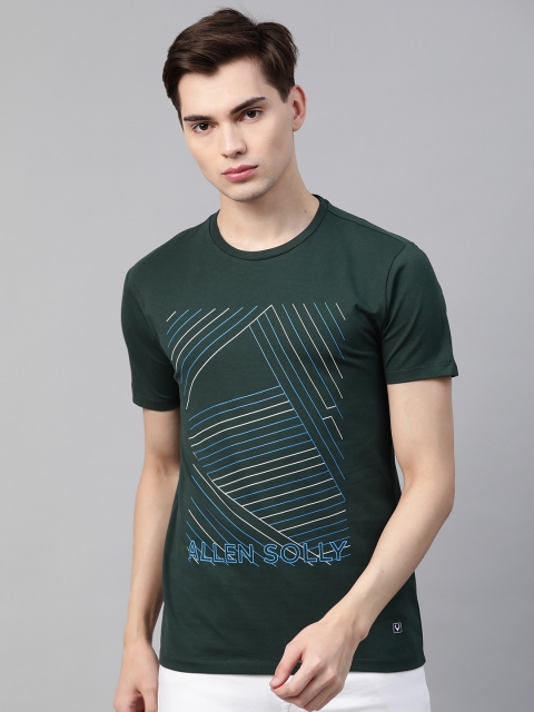 

Allen Solly Sport Men Green Brand Logo Printed T-shirt
