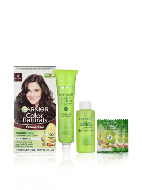 

Garnier Color Naturals Creme Hair Color & Coloring Tools - 4 Brown 70ml + 60g