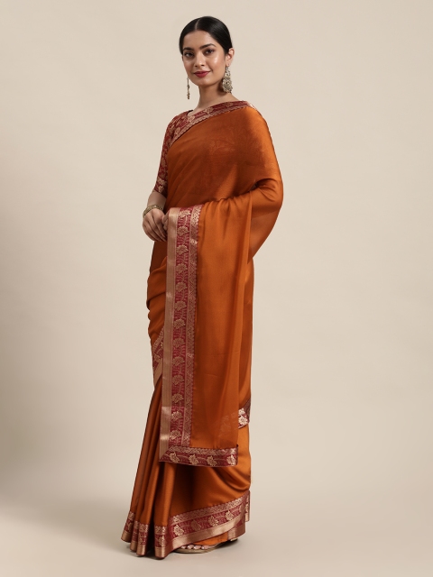 

Mitera Rust Pure Georgette Saree
