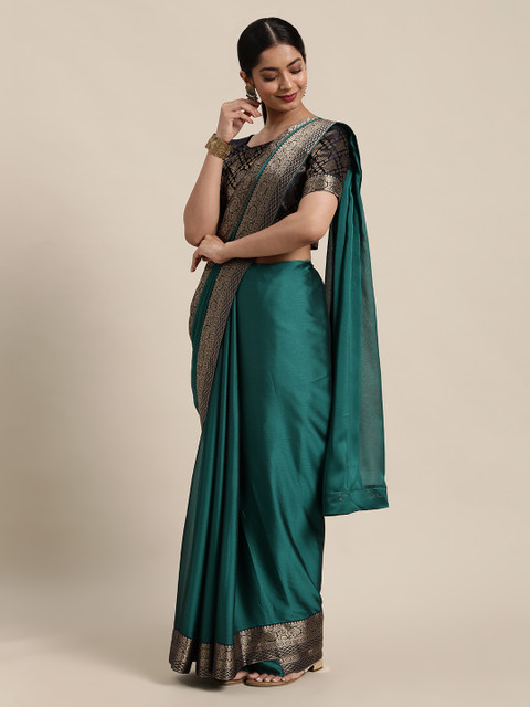 

Mitera Teal Green Pure Georgette Saree