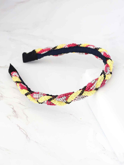 

Bellofox Pink Braided Rainbow Headband