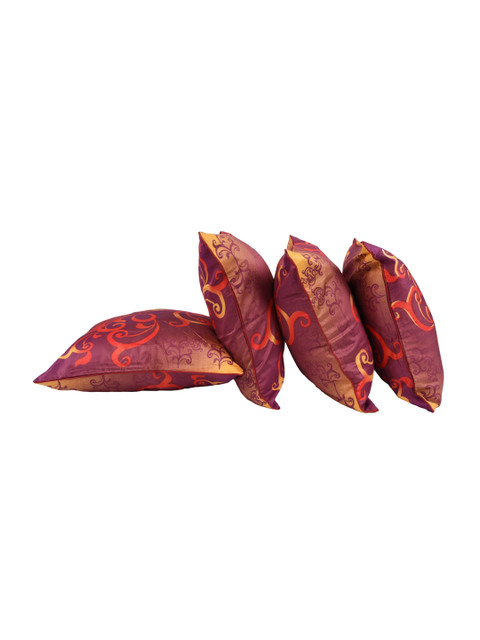 

Portico New York by Neeta Lulla Purple Set of 4 Printed 16" x 16" Square Cushion Covers