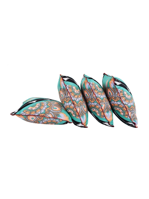

Portico New York Multicoloured Set of 4 Printed 16" x 16" Square Cushion Covers, Multi