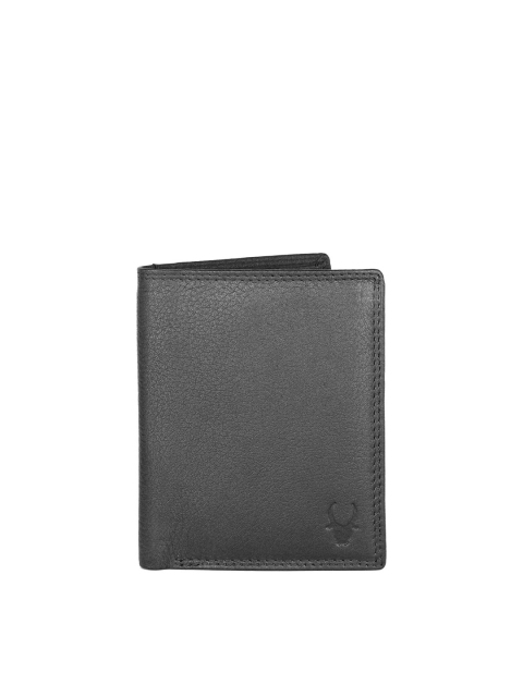 

WildHorn Men Black Textured Two Fold Wallet