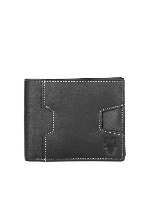 

WildHorn Men Black Solid RFID Leather Two Fold Wallet