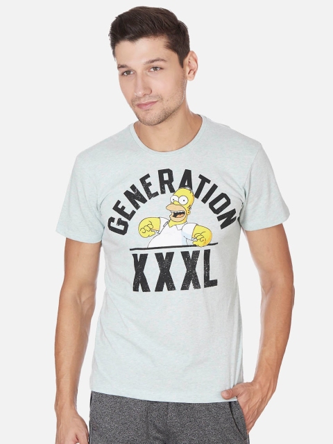 

Free Authority Men Grey Printed The Simpsons Round Neck T-shirt