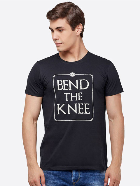 

Free Authority Men Black Printed Game Of Thrones Round Neck T-shirt