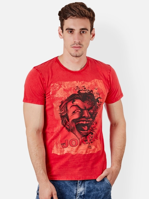 

Free Authority Men Red Printed Joker Round Neck T-shirt