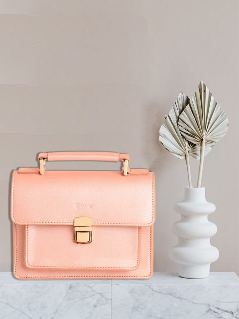 

RASHKI Pink Solid Satchel