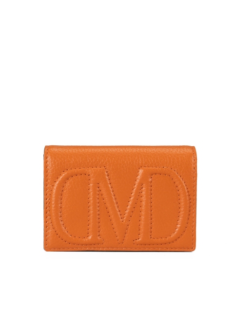 

Da Milano Men Orange & Green Leather Textured Card Holder