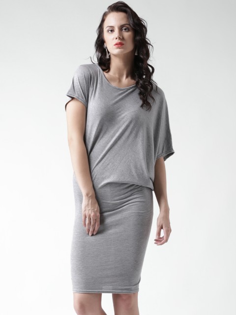 

Boohoo Grey Melange Tailored Dress