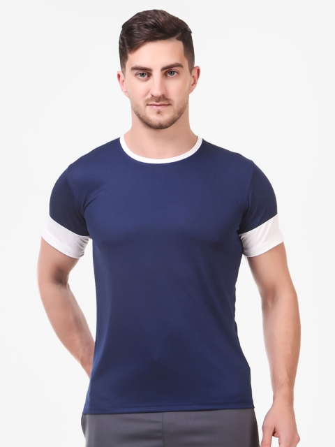 

Franco Leone Men Blue Solid Round Neck T-shirt