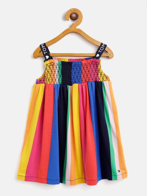 

Tommy Hilfiger Girls Multicoloured Striped Empire Dress, Multi