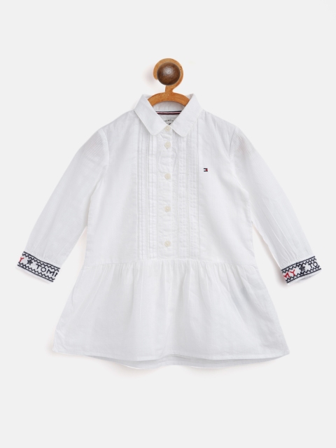 

Tommy Hilfiger Girls White Solid Shirt Dress