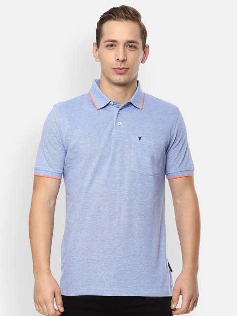 

Van Heusen Sport Men Blue Solid Polo Collar T-shirt