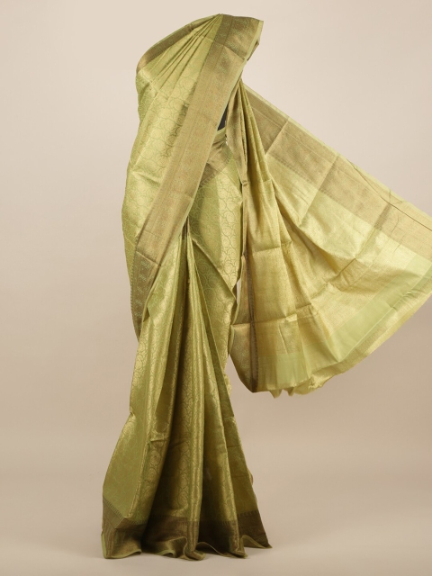 

Pothys Green & Gold-Coloured Jute Silk Woven Design Saree