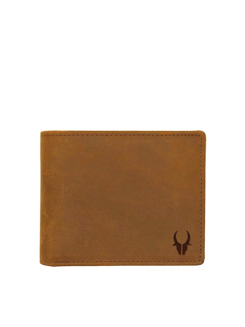 

WildHorn Men Tan Brown Solid RFID Leather Two Fold Wallet