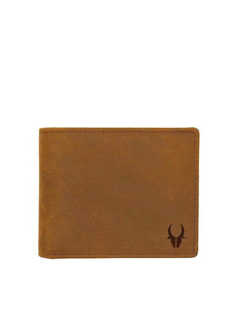 

WildHorn Men Tan Brown Solid Leather RFID Two Fold Wallet
