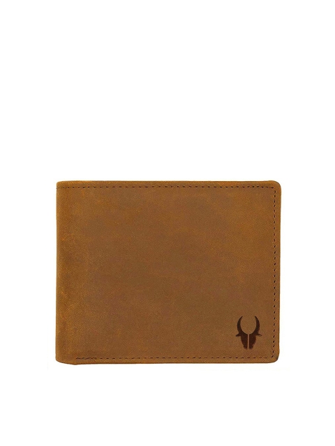 

WildHorn Men Tan Brown Textured Leather Two Fold Wallet