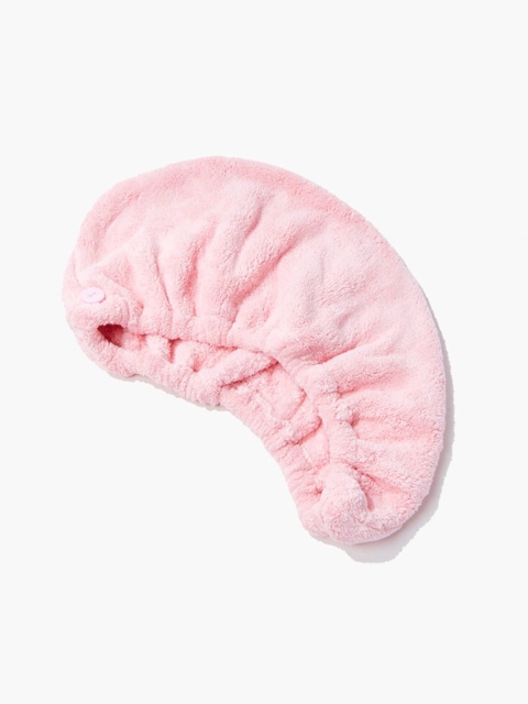 

FOREVER 21 Women Pink Plush Hair Towel