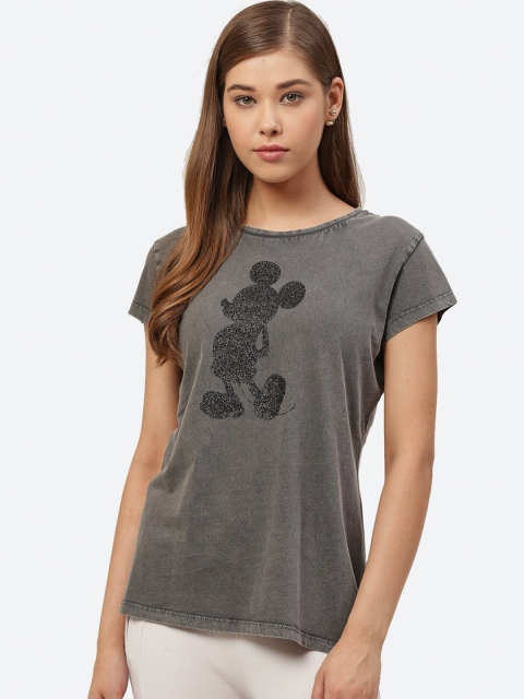 

Free Authority Women Grey Printed Round Neck Mickey & Friends T-shirt