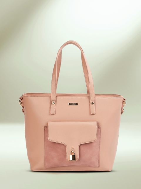

CODE by Lifestyle Peach-Coloured Solid Handheld Bag
