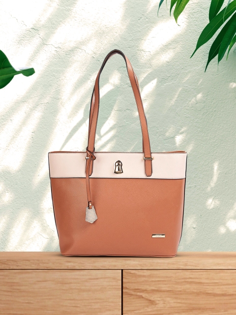 

CODE by Lifestyle Tan Brown Colourblocked Shoulder Bag