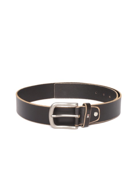 

Tommy Hilfiger Men Black Solid Leather Belt
