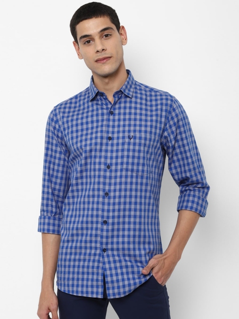 

Allen Solly Men Blue & Grey Slim Fit Checked Casual Shirt