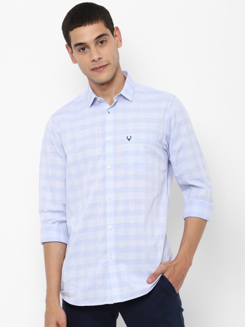 

Allen Solly Men Blue Slim Fit Checked Casual Shirt