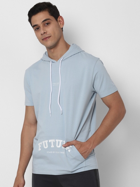 

Allen Solly Tribe Men Blue Printed Hood T-shirt