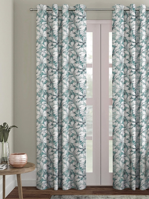 

HOUZZCODE Unisex Blue Printed Curtains