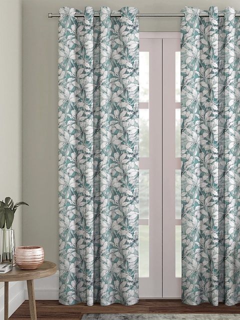 

HOUZZCODE Multicoloured Single Black Out Long Door Curtain, Multi