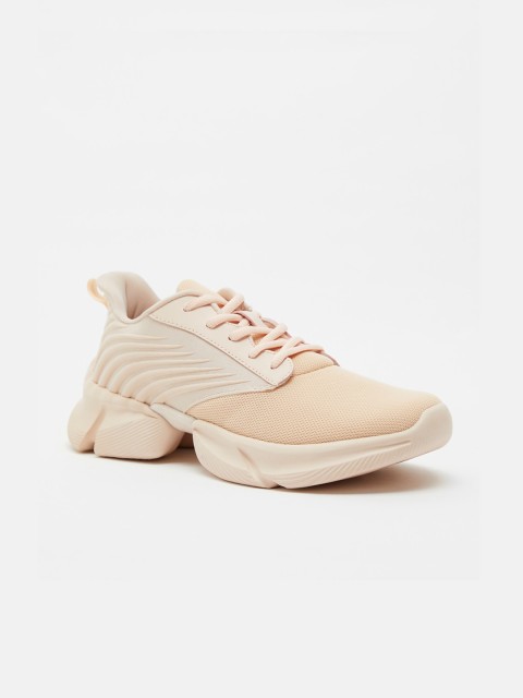 

shoexpress Women Peach-Coloured Textile Walking Shoes