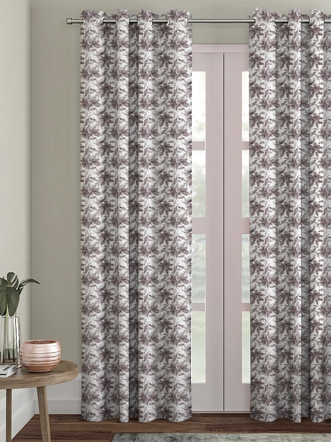 

HOUZZCODE Brown & Grey Single Black Out Long Door Curtain