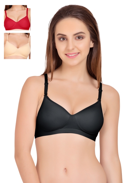 

Tweens Pack of 3 Medium-Coverage T-shirt Bras 1313, Black