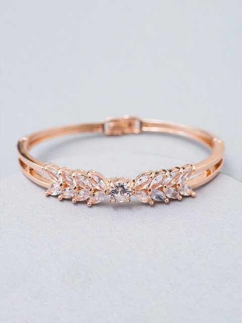 

Golden Peacock Women Rose Gold Bangle-Style Bracelet