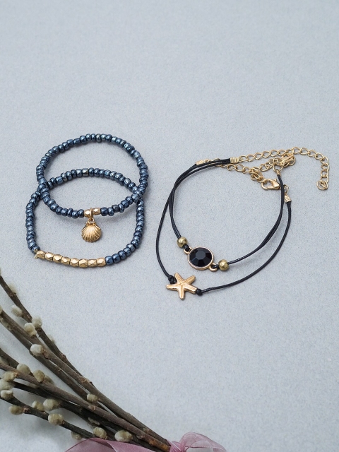 

Golden Peacock Navy Blue Bracelet